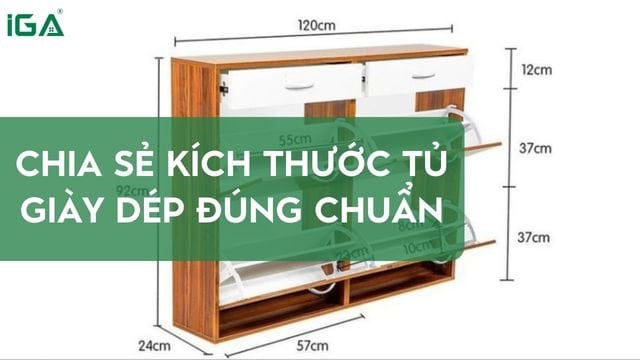 Kích thước tủ giày chuẩn hiện nay – Hướng dẫn chọn theo không gian, số lượng giày và chất lượng