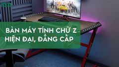 Bàn máy tính chữ Z – Thiết kế hiện đại, chắc chắn cho góc làm việc và gaming