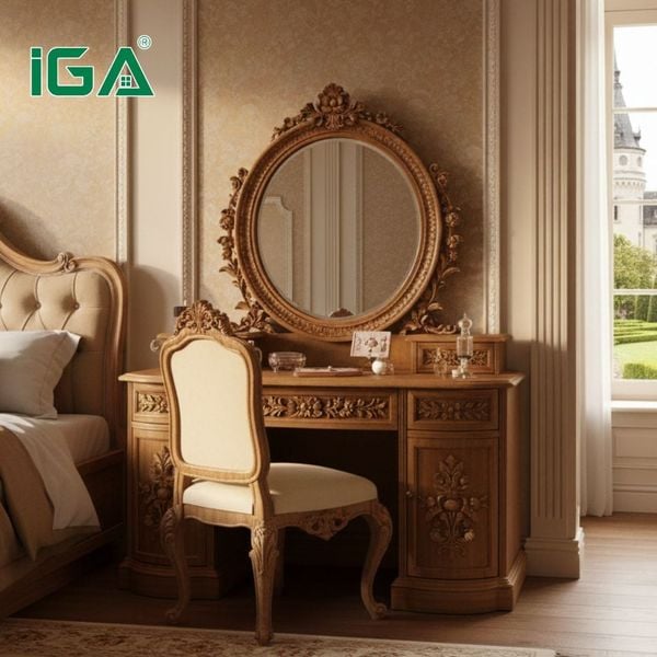 Bàn trang điểm phong cách tân cổ điển