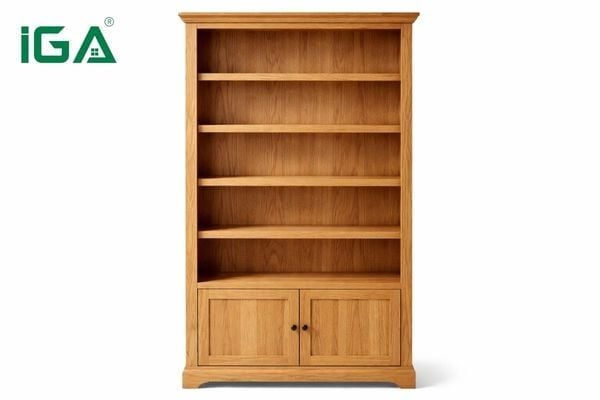 Kệ sách kết hợp gỗ tự nhiên