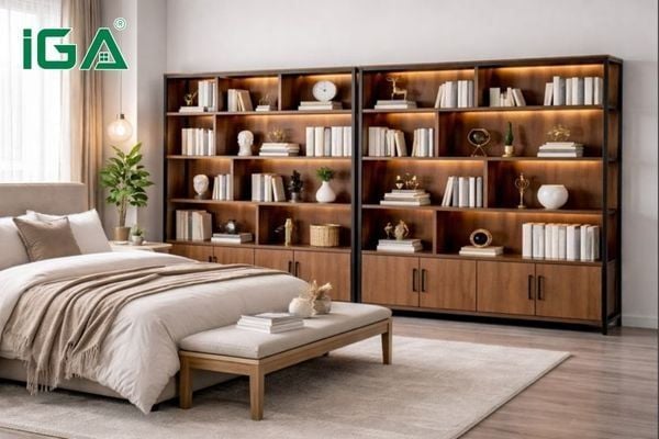 Kệ sách theo sự không gian sử dụng