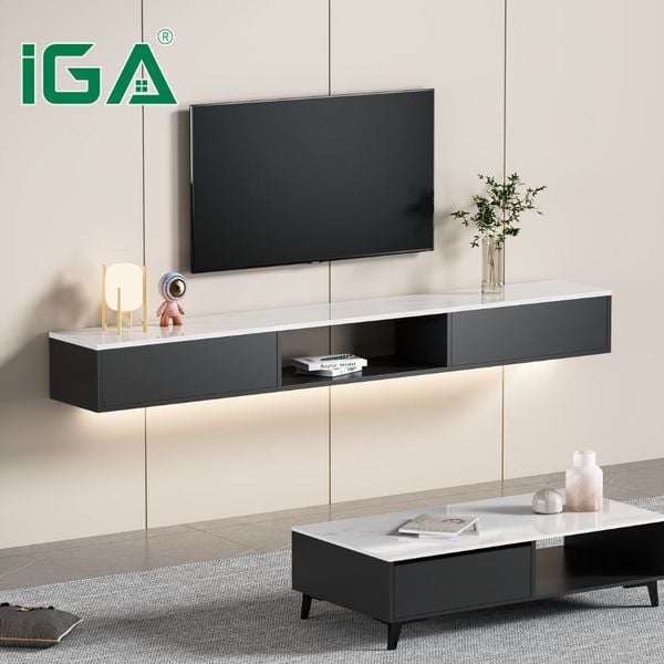 Kệ tivi treo tường gỗ MDF cho phòng khách