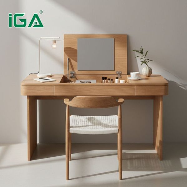 Tránh đặt bàn trang điểm chiếu gương thẳng vào giường