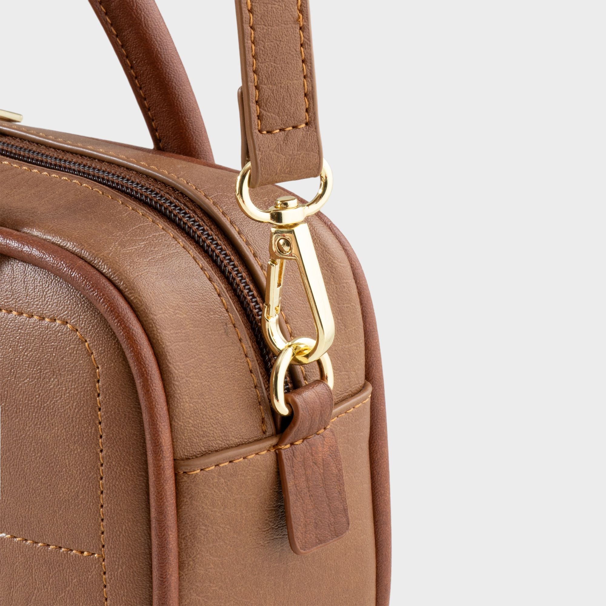 Túi Lata (Thời trang nữ form hộp phối viền chỉ size 23 - Túi đeo chéo da HN140)