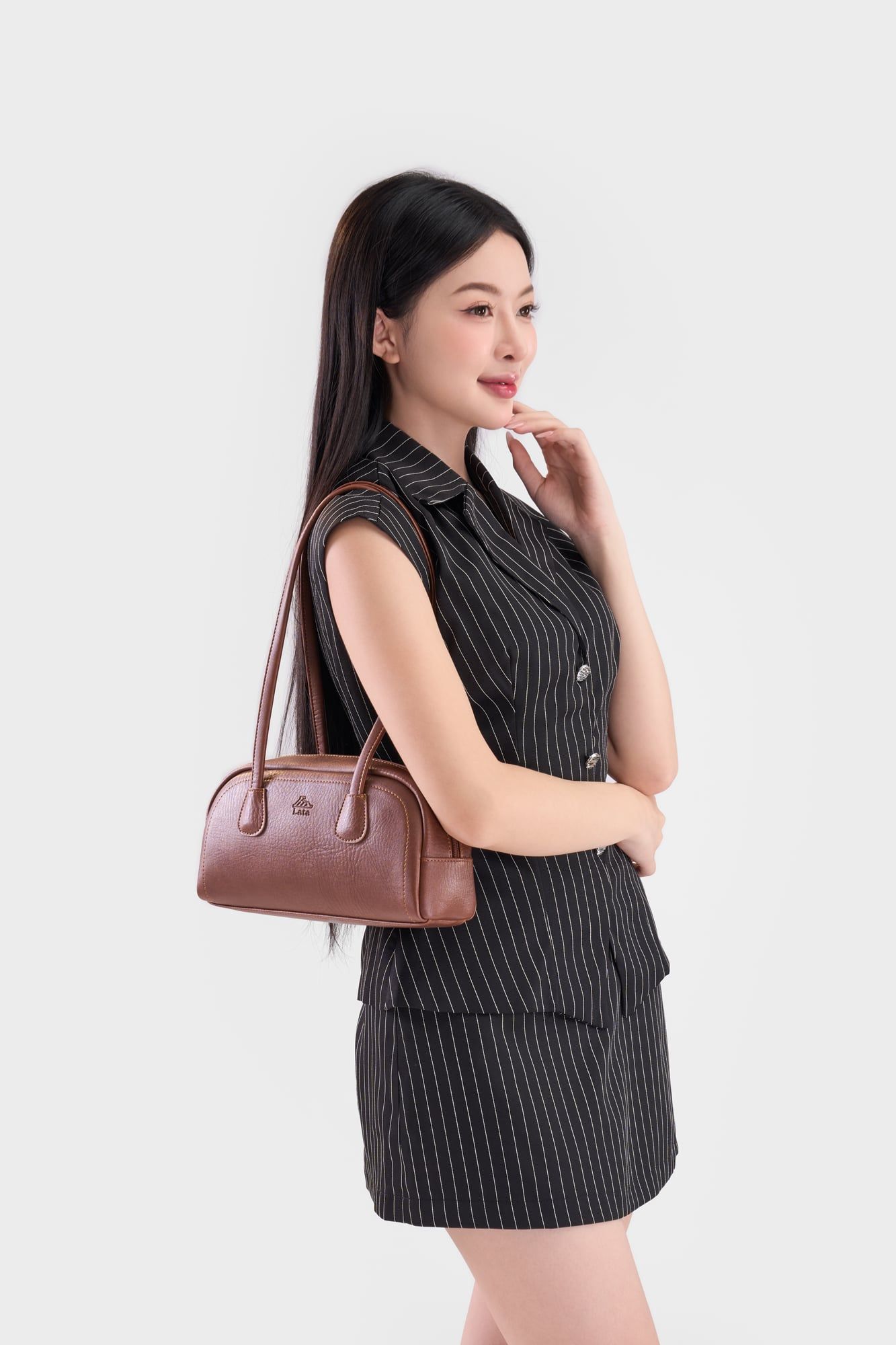 Túi Lata (Thời trang nữ dáng vòm mềm mại - Túi đeo vai da HN142)