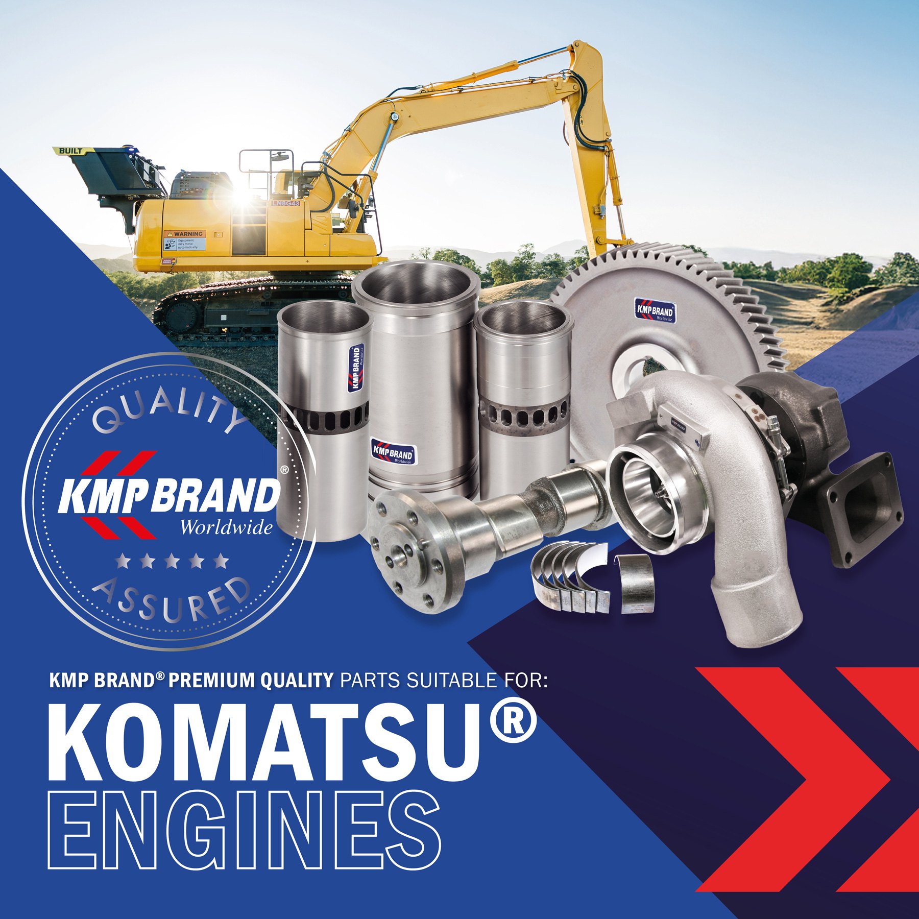 Phụ tùng động cơ KMP-UK cho máy công trình Komatsu | Giải pháp tối ưu