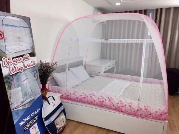 Mùng Chụp Đỉnh Rộng – Mùng Chụp Tự Bung Chống Muỗi Cao Cấp Cho Cả Gia Đình