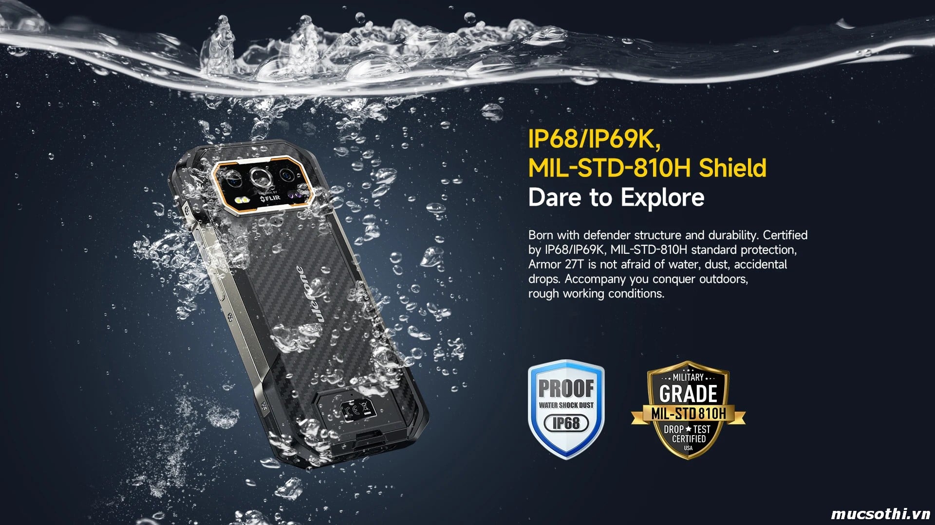Mục sở thị Armor 27T+ chính hãng Ulefone đang được bán Giá Tốt + Khuyến mãi hấp dẫn tại Siêu Bền Pin Khủng - 09175.09195