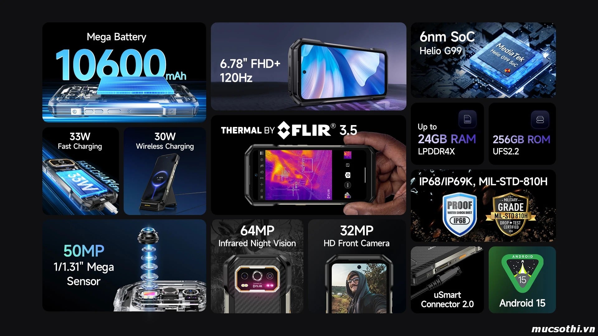Mục sở thị Armor 27T+ chính hãng Ulefone đang được bán Giá Tốt + Khuyến mãi hấp dẫn tại Siêu Bền Pin Khủng - 09175.09195