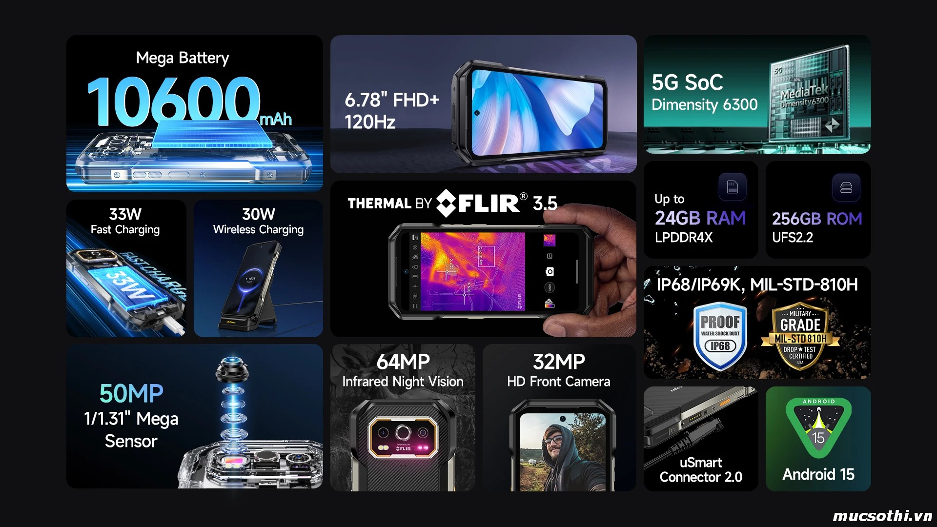 Mục sở thị Armor 27T Pro+ chính hãng Ulefone đang được bán Giá Tốt + Khuyến mãi hấp dẫn tại Siêu Bền Pin Khủng - 09175.09195