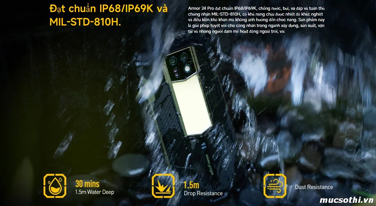 Mục sở thị giới thiệu Ulefone Armor 24 Pro chính hãng GIÁ TỐT + KM hấp dẫn - mucsothi.com.vn