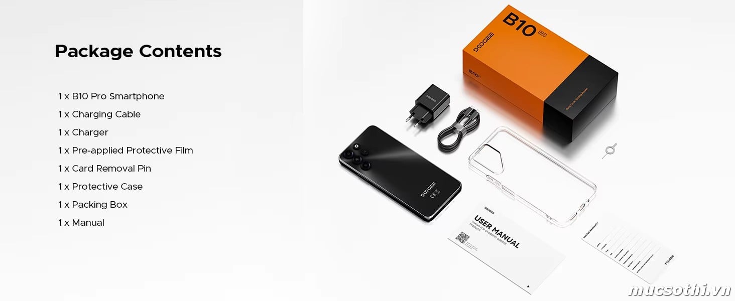 Mục sở thị giới thiệu Doogee B10 Pro - Smartphone AI phong cách mỏng thời trang chống nước bụi pin 7600mAh chính hãng GIÁ TỐT - 09175.09195