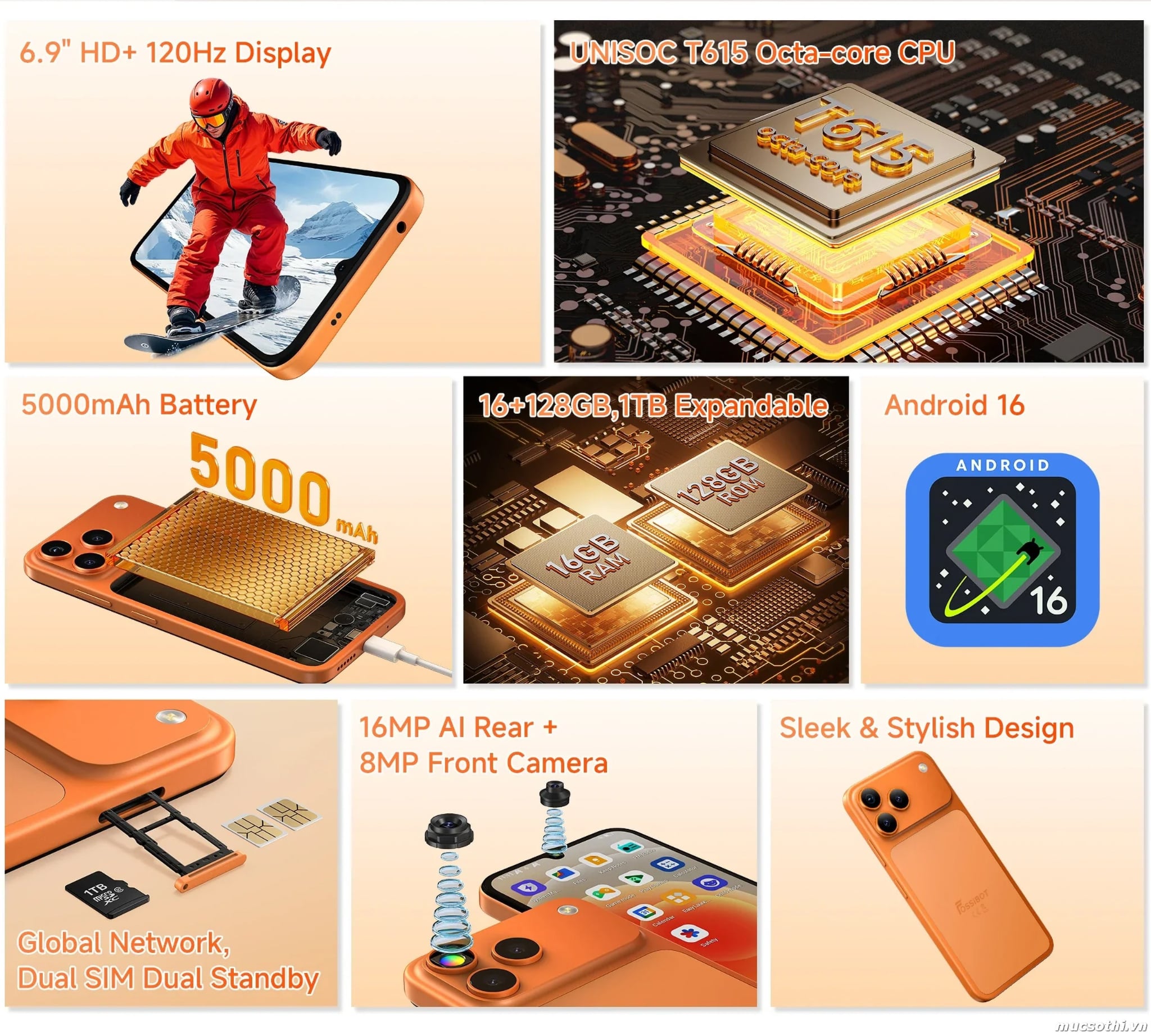 Mục sở thị giới thiệu smartphone Fossibot C17 chính hãng GIÁ TỐT - 09175.09195