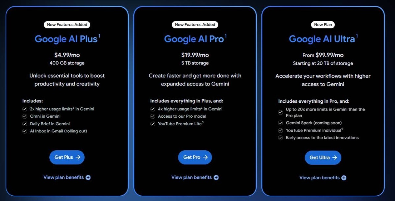 Google Bất Ngờ Chơi Lớn Với Gói AI Dành Cho Người Dùng Gemini Kèm Đám Mây Lưu Trữ Miễn Phí - mucsothi.com.vn