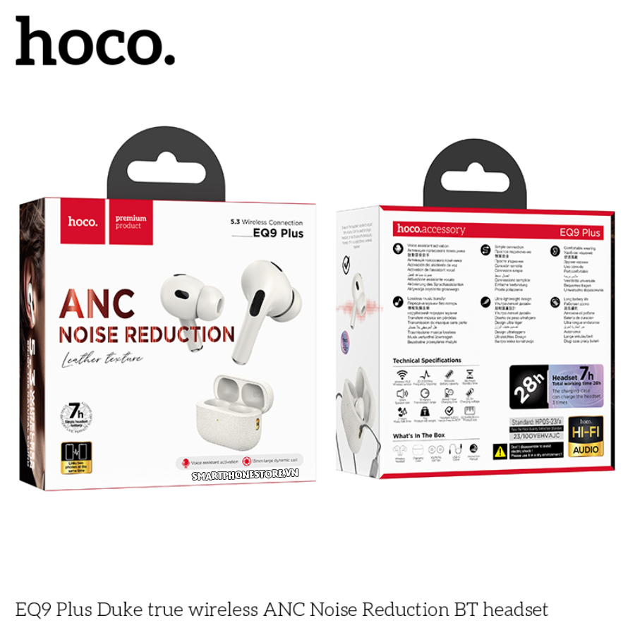 Smartphone Sờ To - Bán lẻ giá sỉ online giá tốt tai nghe bluetooth kết nối 2 thiết bị Hoco EQ9 Plus chính hãng - 09175.09195