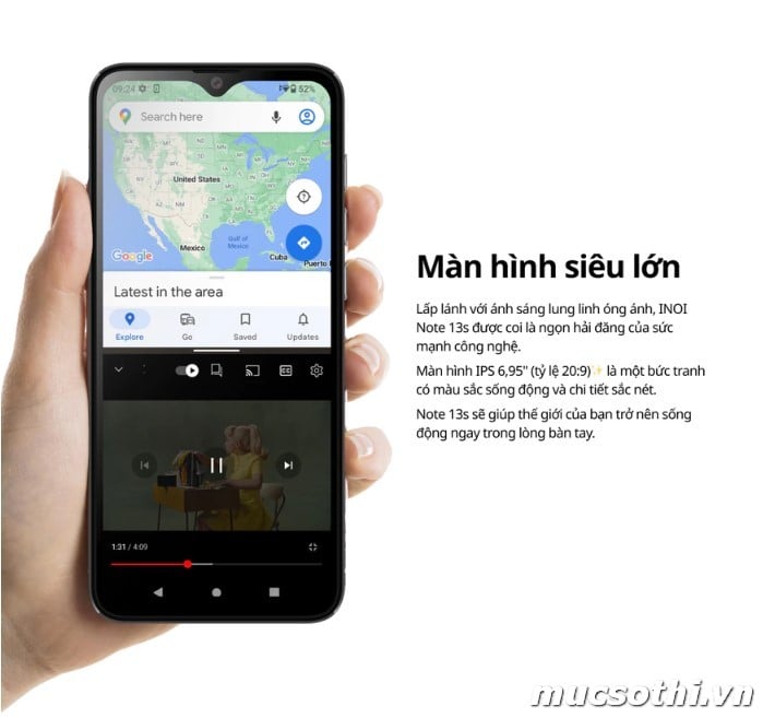 Mục sở thị INOI NOTE 13s chính hãng đang được bán Giá Tốt + Khuyến mãi hấp dẫn tại Siêu Bền Pin Khủng - 09175.09195