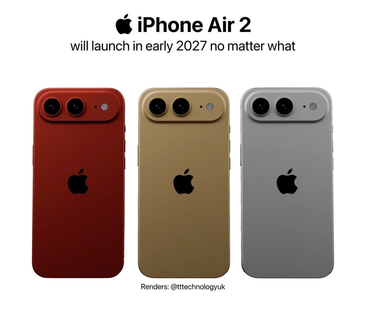 Lộ Diện iPhone Air 2 Nâng Cấp 2 Camera Sau Khủng, Siêu Phẩm 