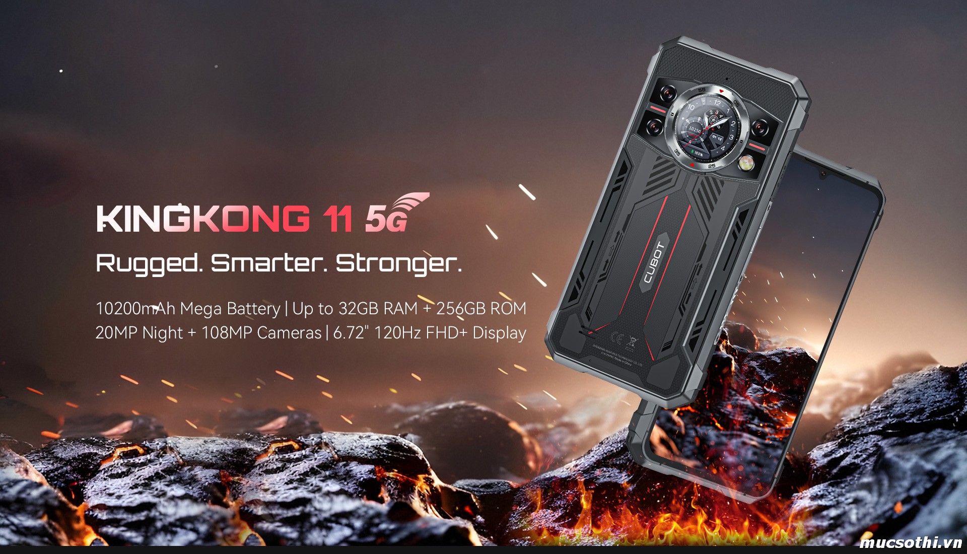 Mục sở thị KingKong 11 smartphone 5G siêu bền pin khủng có 2 màn hình chính hãng Cubot Giá Tốt - 09175.09195