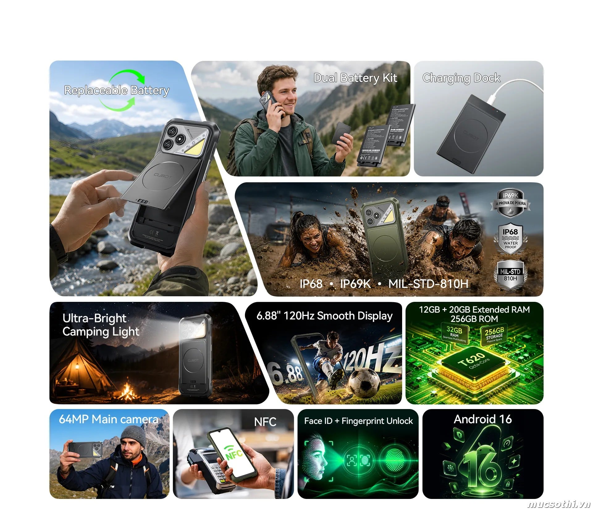 Mục sở thị giới thiệu smartphone siêu bền Cubot KingKong Dura pin khủng mỏng dánh chính hãng GIÁ TỐT - 09175.09195
