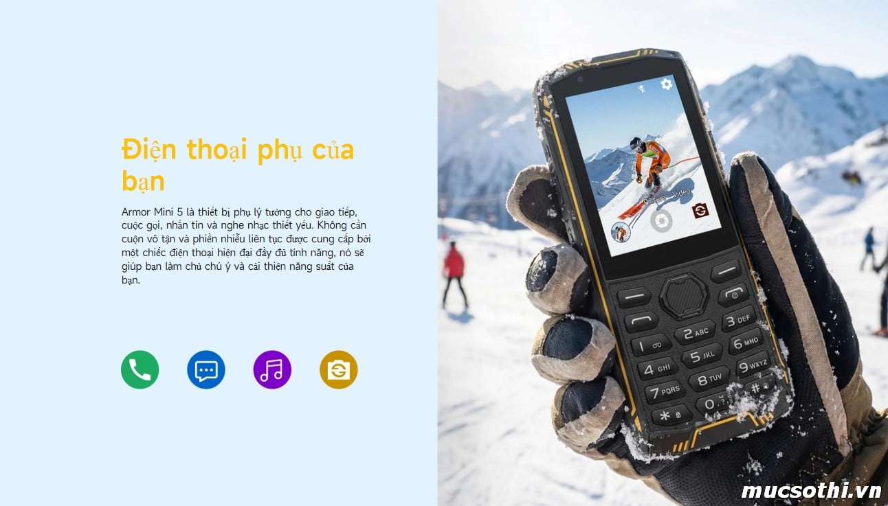 Mục sở thị điện thoại Armor Mini 5 chính hãng Ulefone đang được bán Giá Tốt + Khuyến mãi hấp dẫn tại Siêu Bền Pin Khủng - 09175.09195