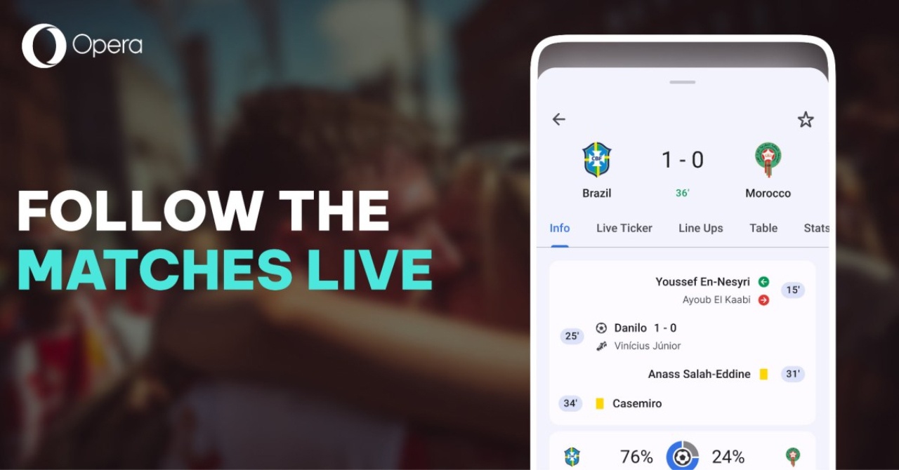 Mục sở thị Opera cho Android tung bản cập nhật mới chuyên mục cho các trận đấu FIFA World Cup 2026 sắp tới - mucsothi.com.vn