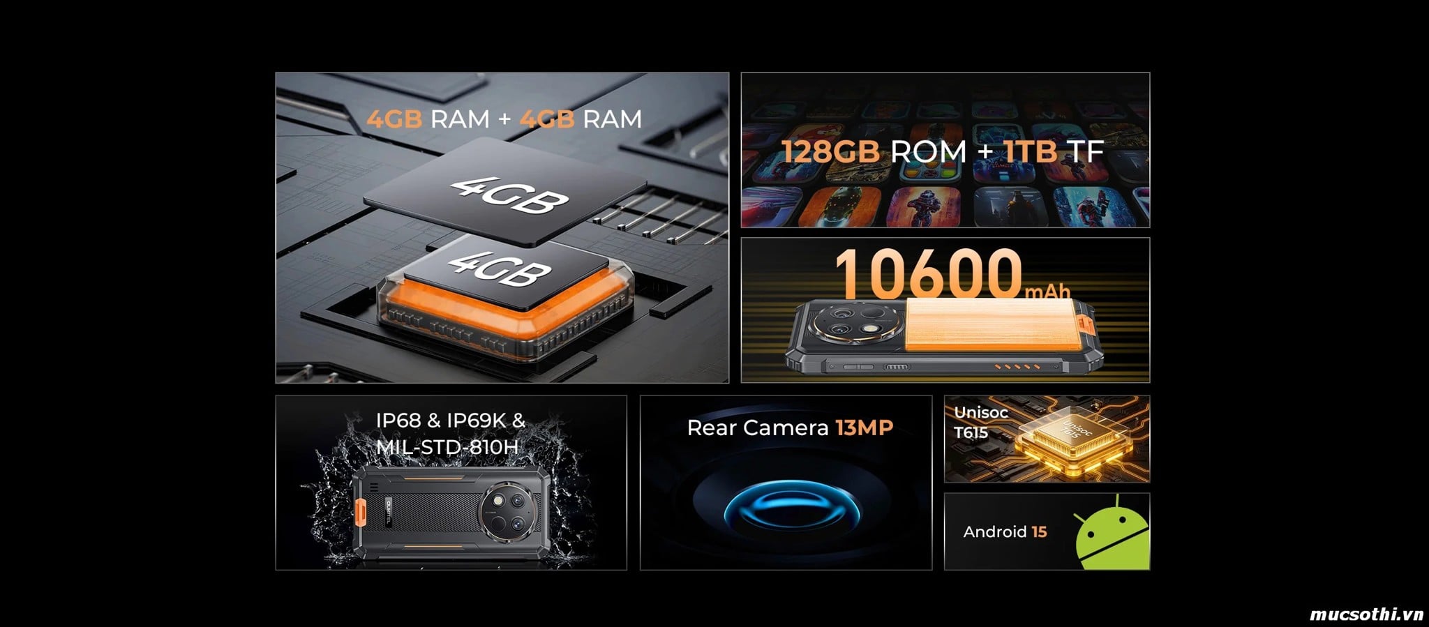 Mục sở thị G1s smartphone siêu bền pin khủng giá rẻ mới của Oukitel - 09175.09195