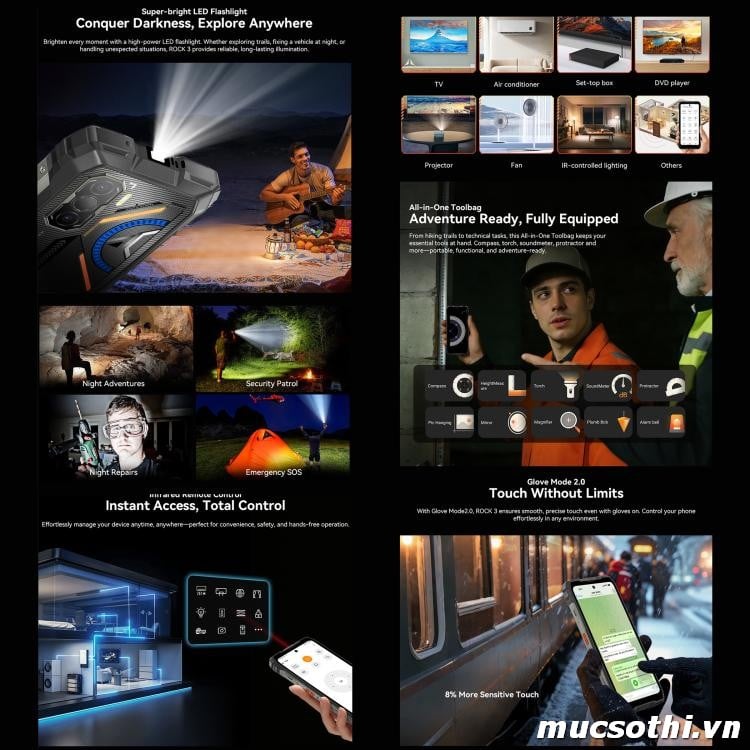 Mục sở thị Rock 3 chính hãng Blackview đang được bán Giá Tốt + Khuyến mãi hấp dẫn tại Siêu Bền Pin Khủng - 09175.09195