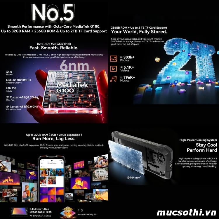 Mục sở thị Rock 3 chính hãng Blackview đang được bán Giá Tốt + Khuyến mãi hấp dẫn tại Siêu Bền Pin Khủng - 09175.09195