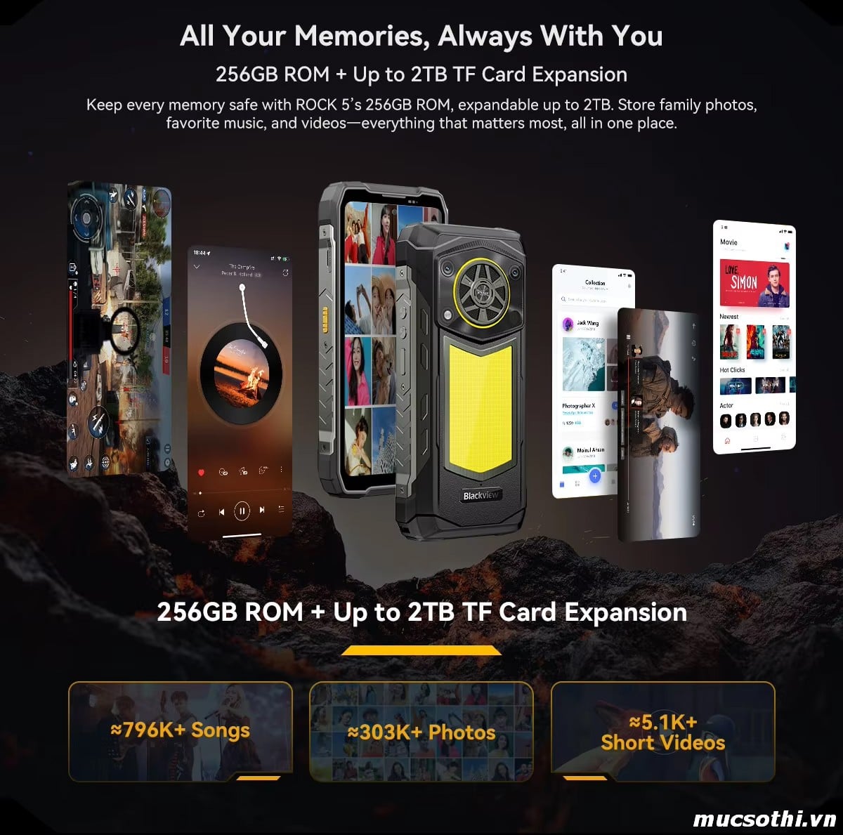 Mục sở thị ROCK 5 chính hãng BLACKVIEW đang được bán Giá Tốt + Khuyến mãi hấp dẫn tại Siêu Bền Pin Khủng - 09175.09195