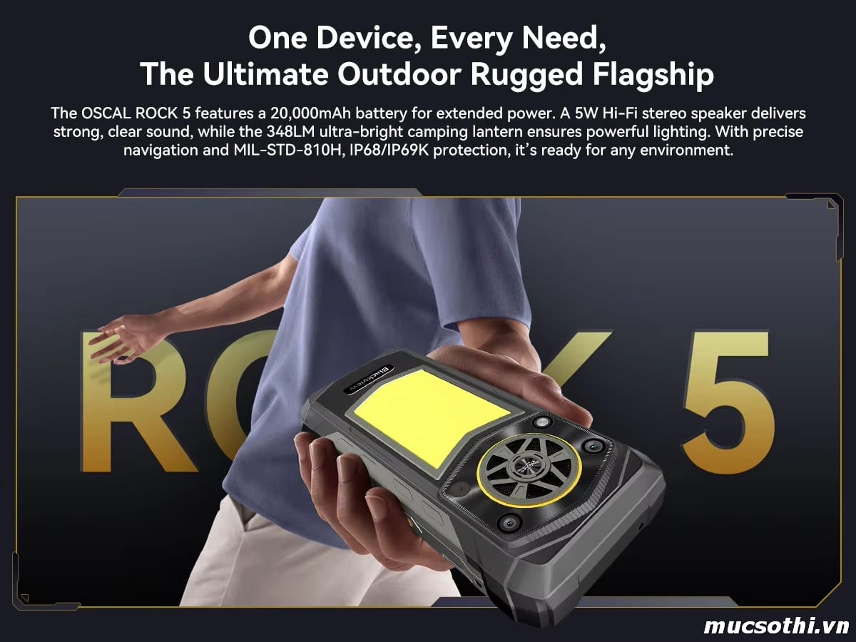 Mục sở thị ROCK 5 chính hãng BLACKVIEW đang được bán Giá Tốt + Khuyến mãi hấp dẫn tại Siêu Bền Pin Khủng - 09175.09195
