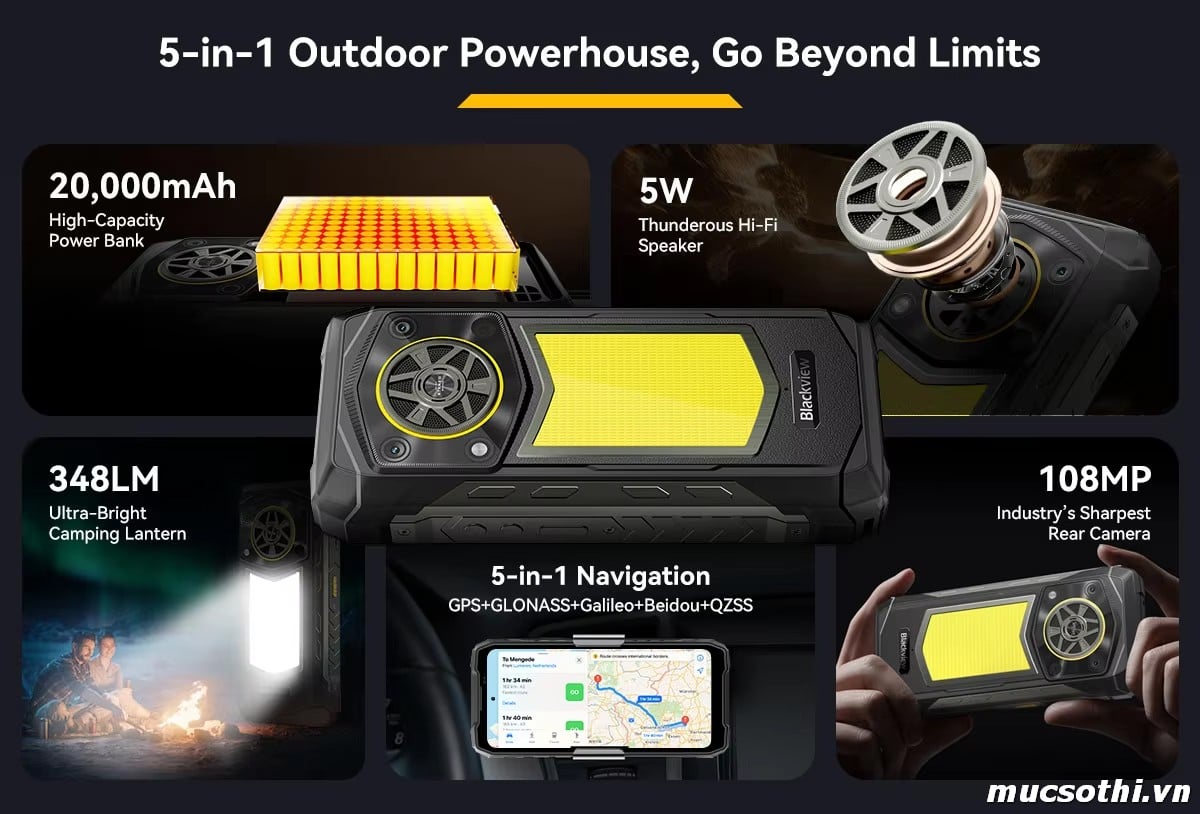 Mục sở thị ROCK 5 chính hãng BLACKVIEW đang được bán Giá Tốt + Khuyến mãi hấp dẫn tại Siêu Bền Pin Khủng - 09175.09195