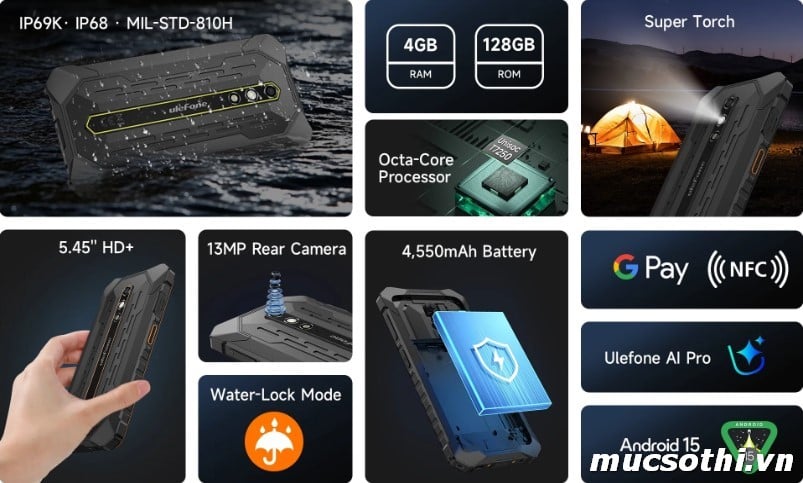 Mục sở thị RugKing 2Pro smartphone siêu bền mỏng pin trâu giá rẻ mới của Ulefone - 09175.09195