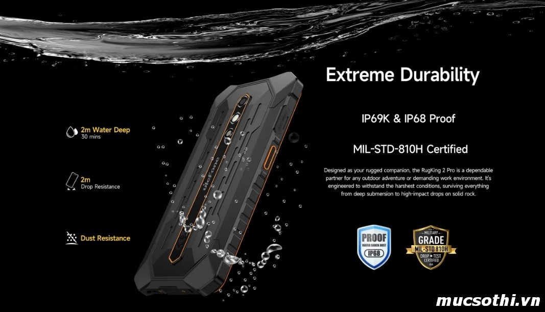 Mục sở thị RugKing 2Pro smartphone siêu bền mỏng pin trâu giá rẻ mới của Ulefone - 09175.09195