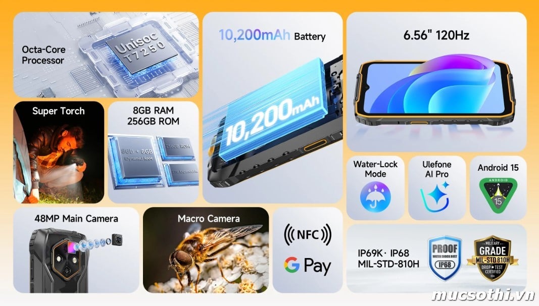 Mục sở thị RugKing 4Pro smartphone siêu bền pin khủng giá rẻ mới của Ulefone - 09175.09195