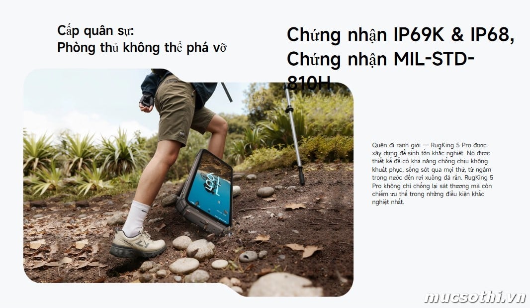 Mục sở thị RugKing 5Pro chính hãng Ulefone đang được bán Giá Tốt + Khuyến mãi hấp dẫn tại Siêu Bền Pin Khủng - 09175.09195