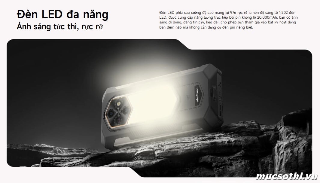 Mục sở thị RugKing 5Pro chính hãng Ulefone đang được bán Giá Tốt + Khuyến mãi hấp dẫn tại Siêu Bền Pin Khủng - 09175.09195