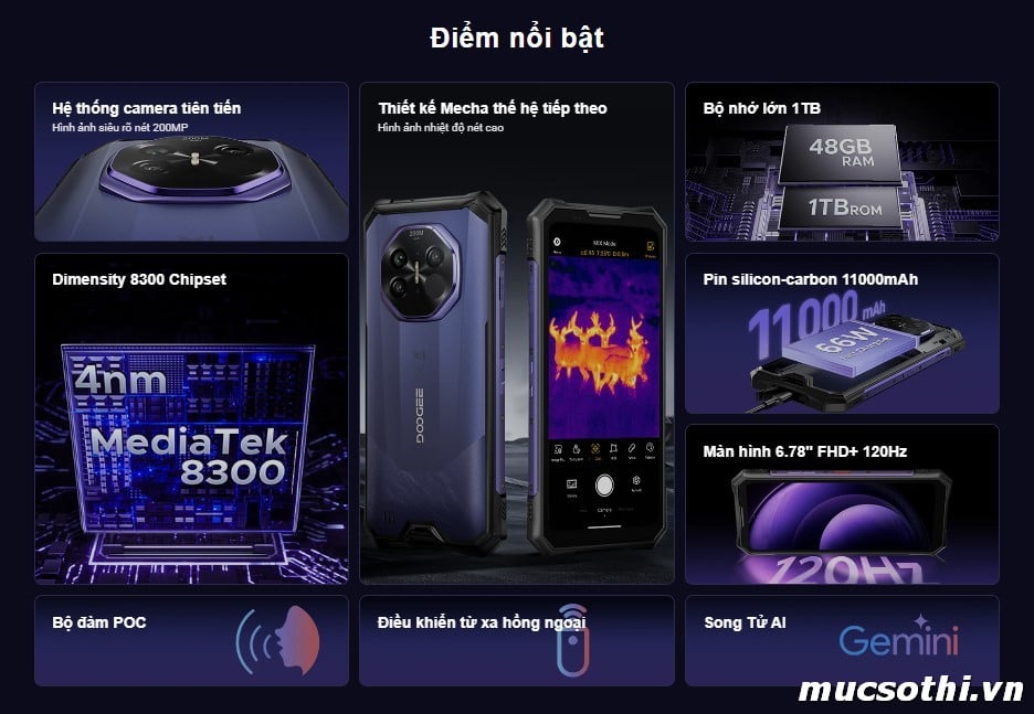 Mục sở thị S300 Plus chính hãng Doogee đang được bán Giá Tốt + Khuyến mãi hấp dẫn tại Siêu Bền Pin Khủng - 09175.09195