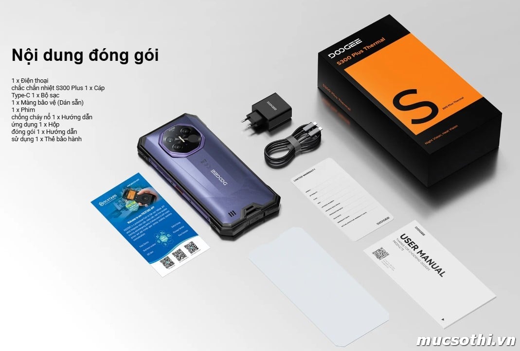 Mục sở thị S300 Plus chính hãng Doogee đang được bán Giá Tốt + Khuyến mãi hấp dẫn tại Siêu Bền Pin Khủng - 09175.09195