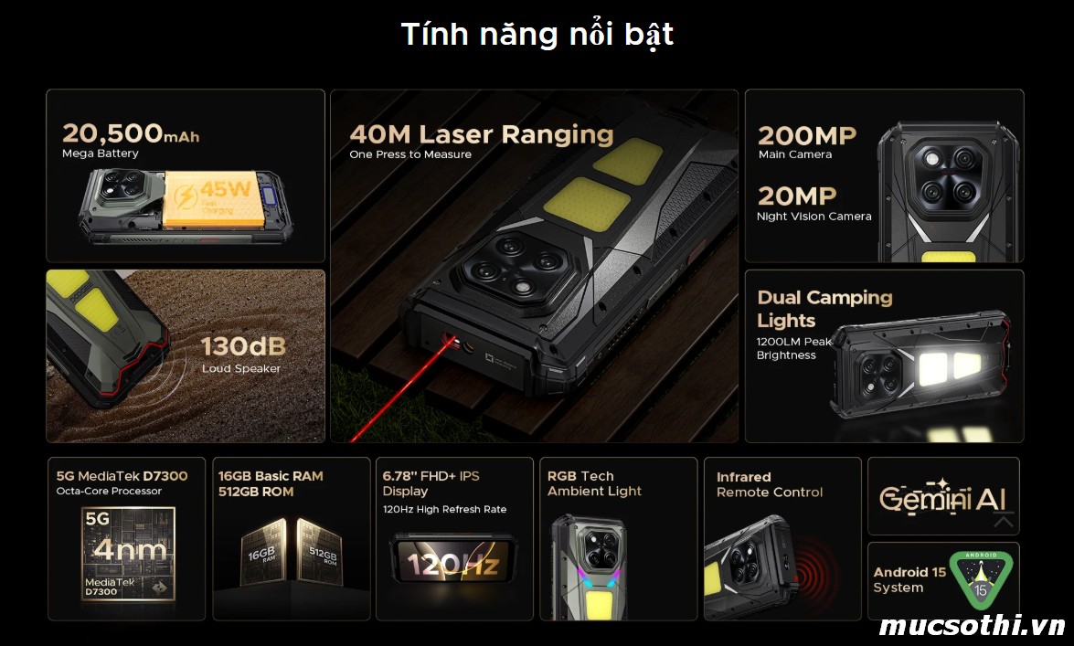 Smartphone Sờ To - Bán lẻ giá sỉ online giá tốt điện thoại Doogee Vmax LR 5G chính hãng - 09175.09195