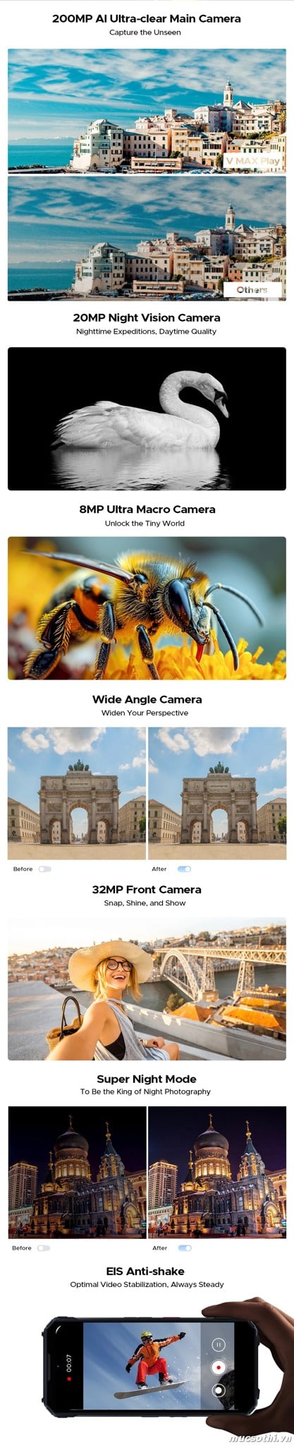 Smartphone Sờ To - Bán lẻ giá sỉ online giá tốt điện thoại máy chiếu Doogee Vmax Play 5G chính hãng - 09175.09195