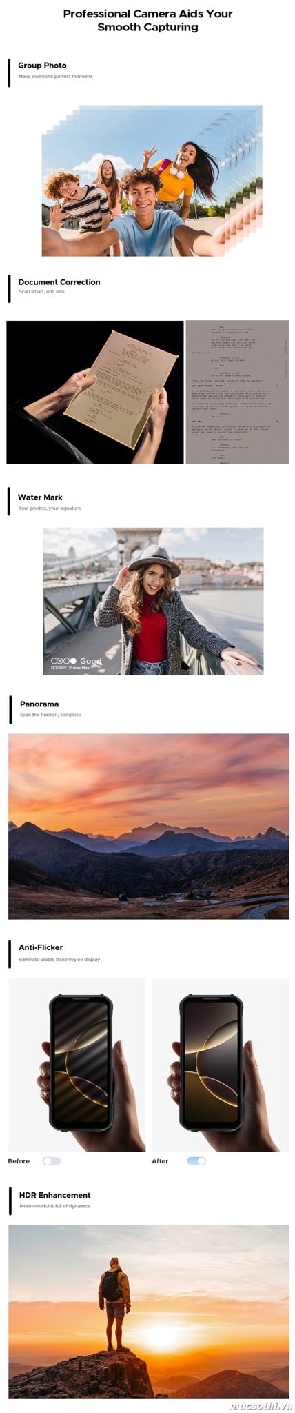 Smartphone Sờ To - Bán lẻ giá sỉ online giá tốt điện thoại máy chiếu Doogee Vmax Play 5G chính hãng - 09175.09195