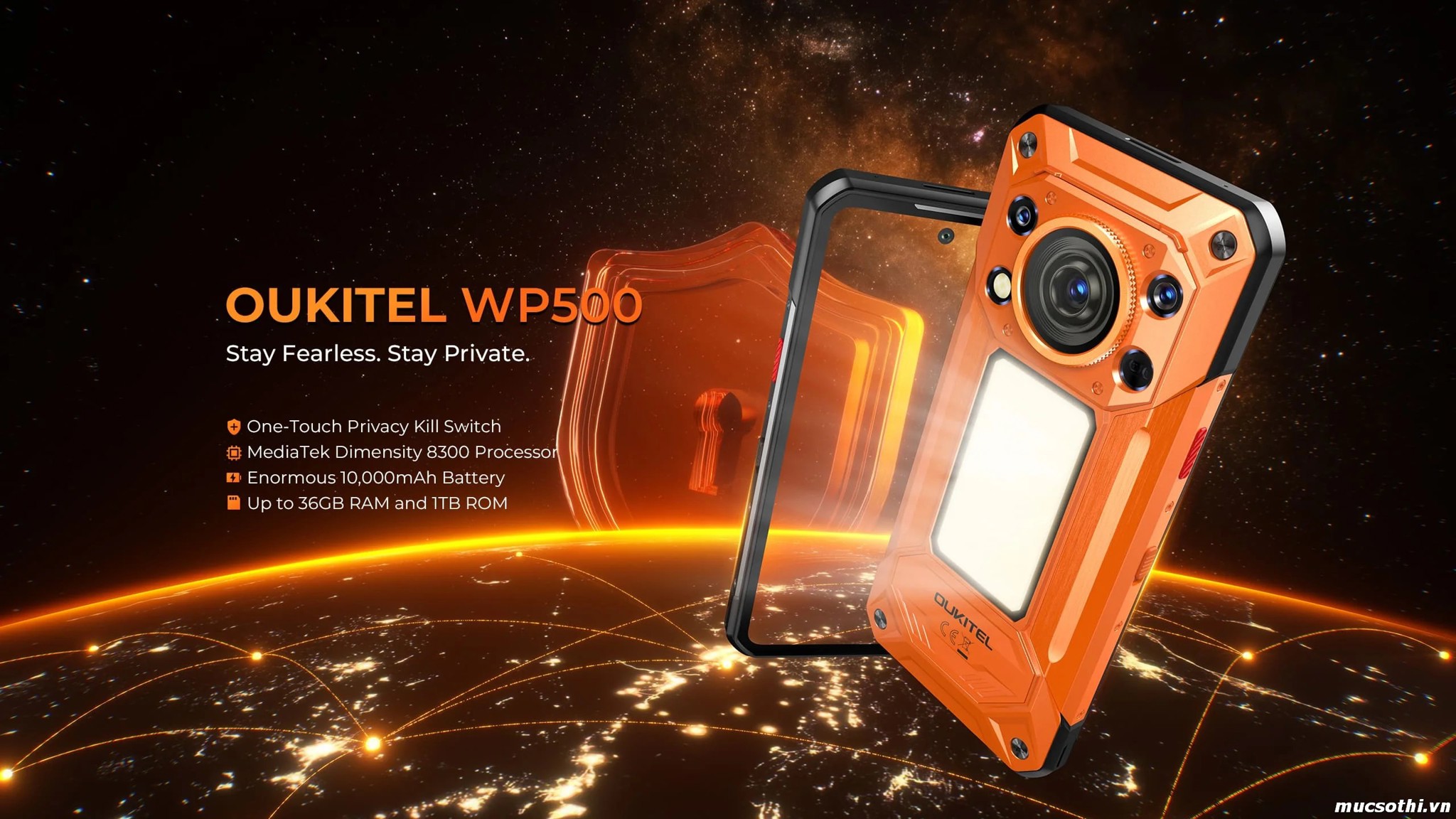 Mục sở thị WP500 (5G) chính hãng OUKITEL đang được bán Giá Tốt + Khuyến mãi hấp dẫn tại Siêu Bền Pin Khủng - 09175.09195
