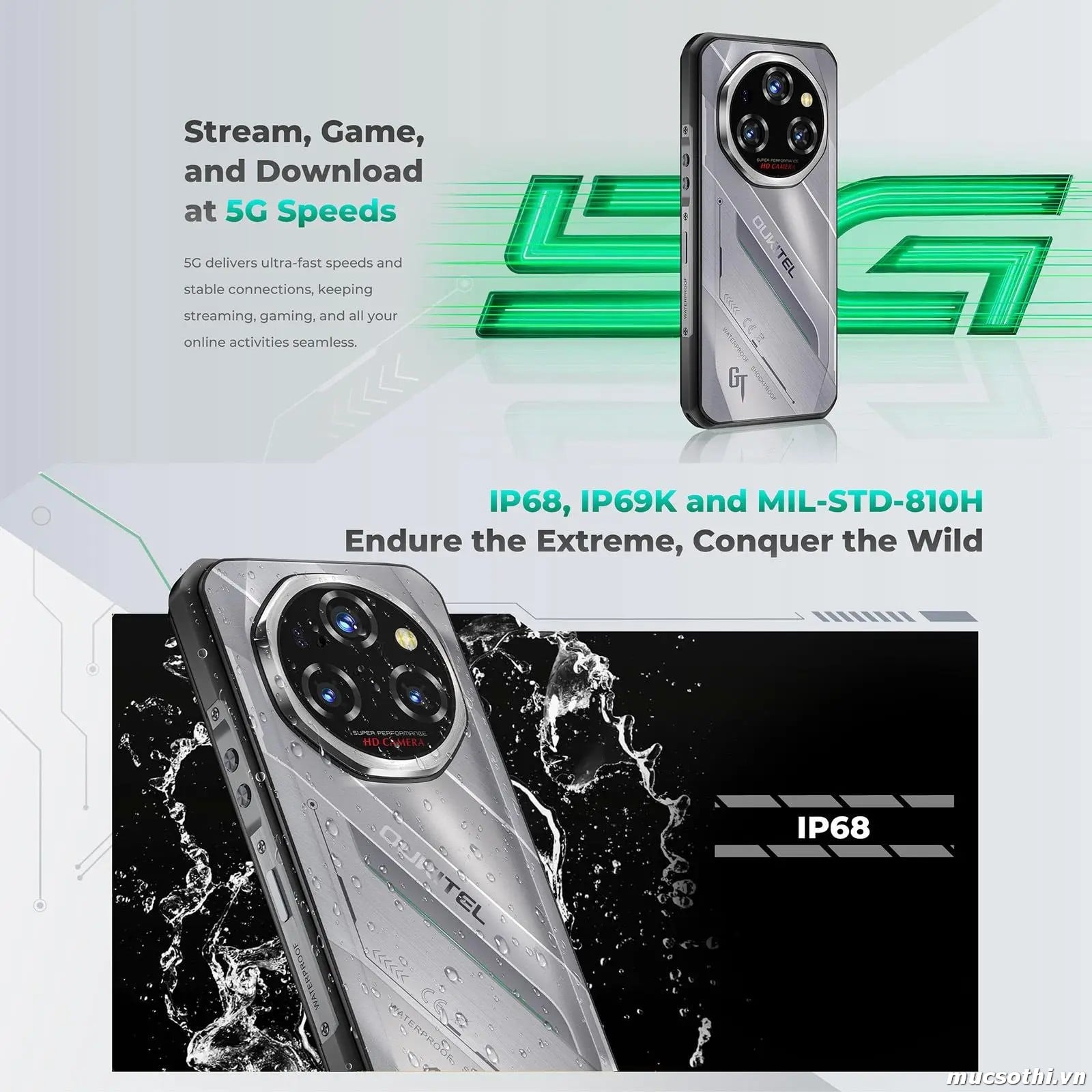 Smartphone Sờ To - Bán lẻ giá sỉ online giá tốt điện thoại Oukitel WP62 5G chính hãng - 09175.09195