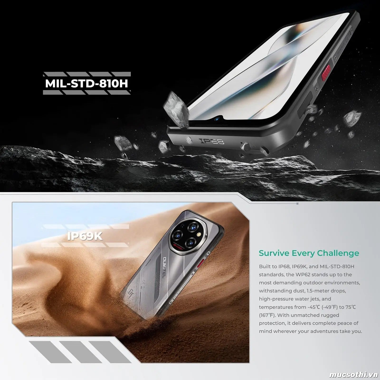 Smartphone Sờ To - Bán lẻ giá sỉ online giá tốt điện thoại Oukitel WP62 5G chính hãng - 09175.09195