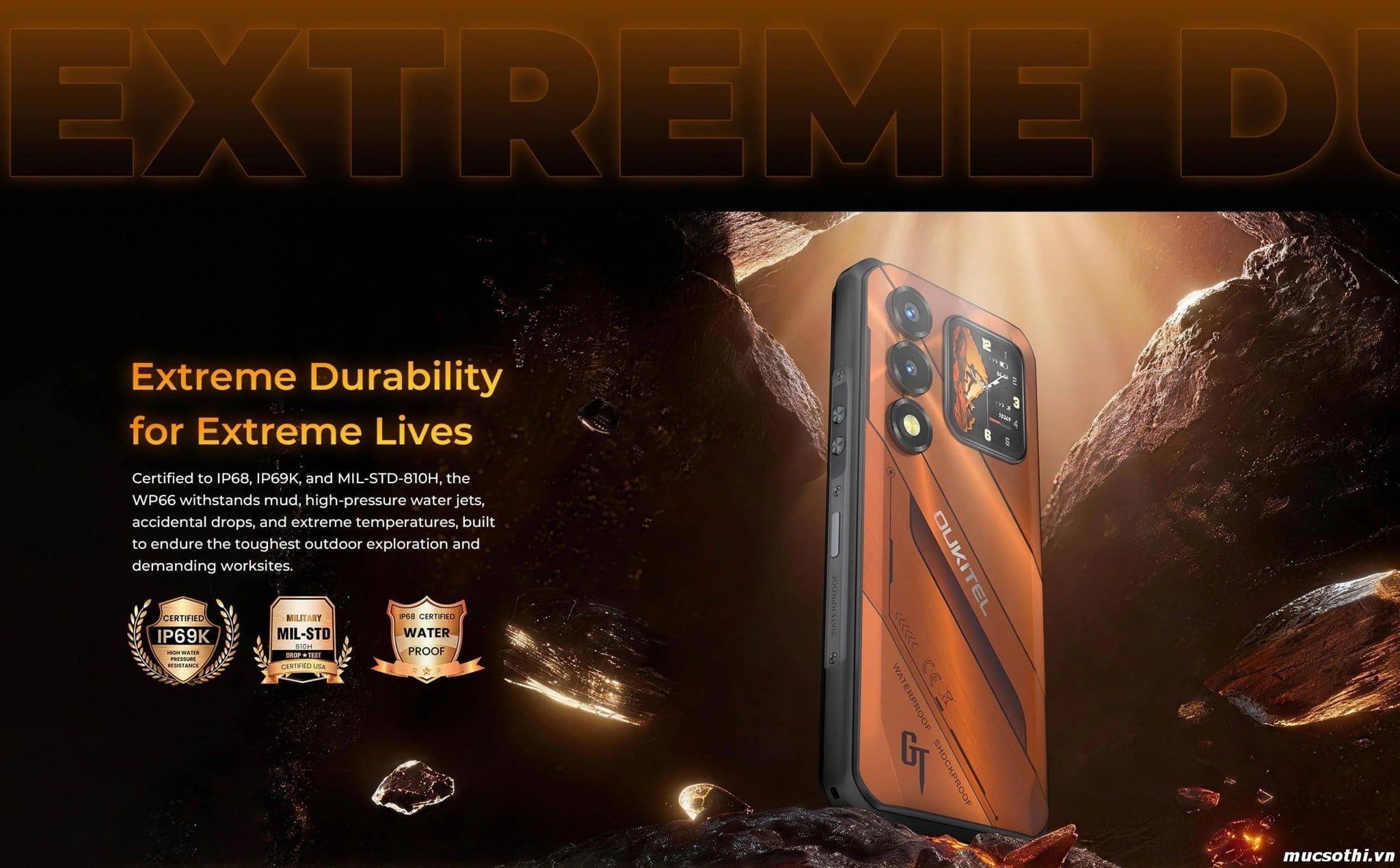 Mục sở thị WP66 chính hãng Oukitel đang được bán Giá Tốt + Khuyến mãi hấp dẫn tại Siêu Bền Pin Khủng - 09175.09195