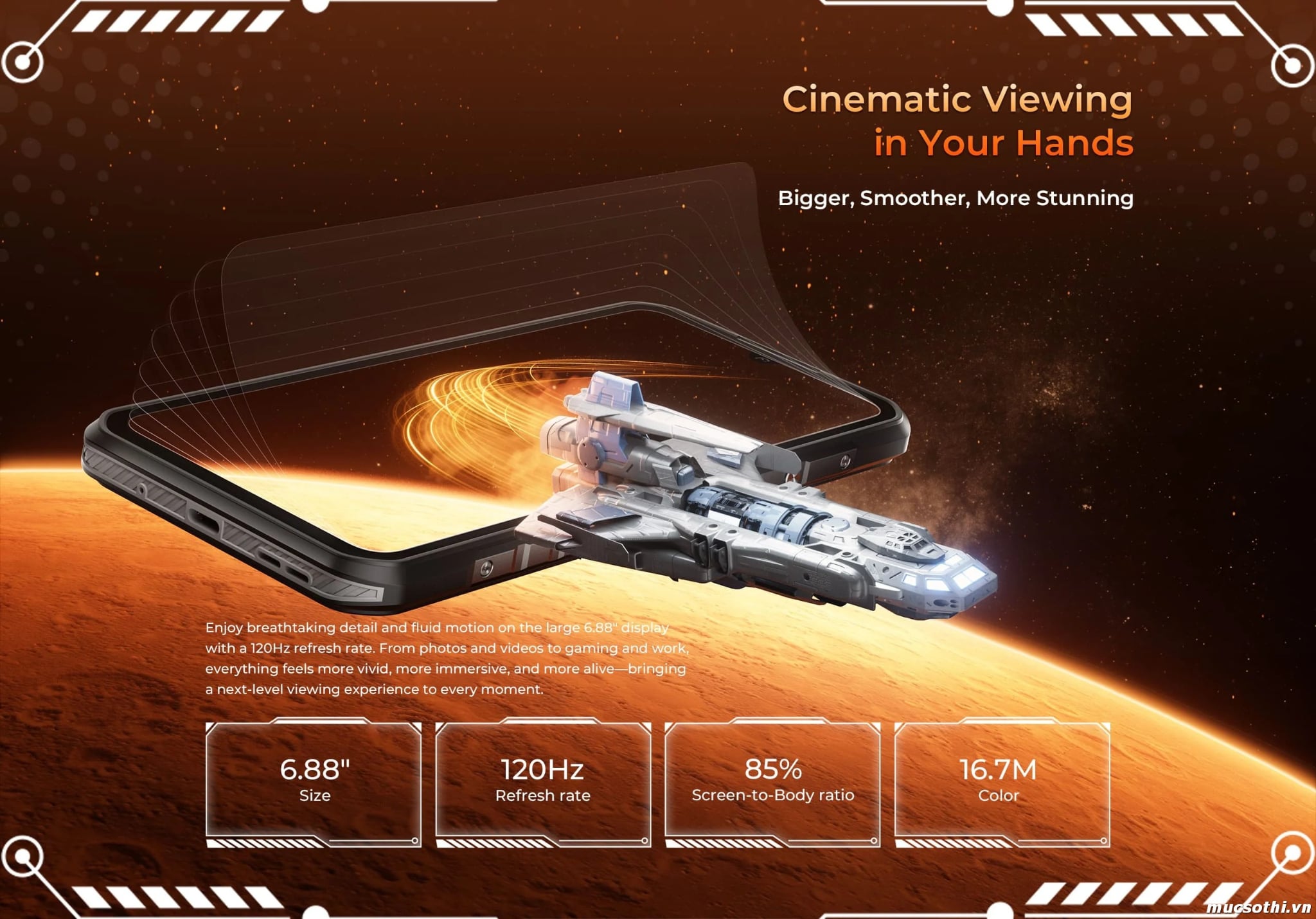 Mục sở thị smartphone WP68 Pro bền siêu mỏng pin khủng chính hãng Oukitel giá tốt - 09175.09195