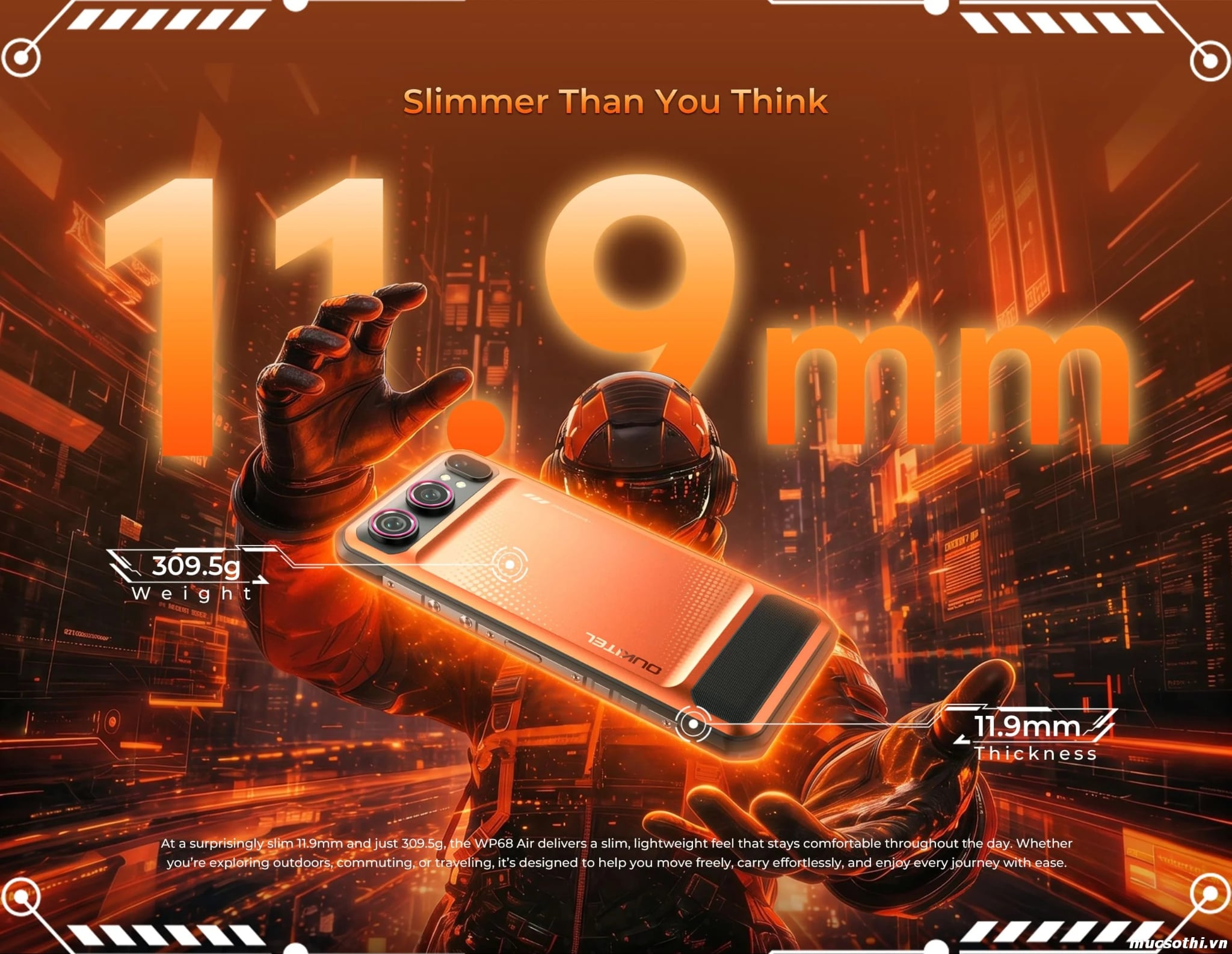 Mục sở thị giới thiệu smartphone WP68 Pro bền siêu mỏng pin khủng chính hãng Oukitel giá tốt - 09175.09195
