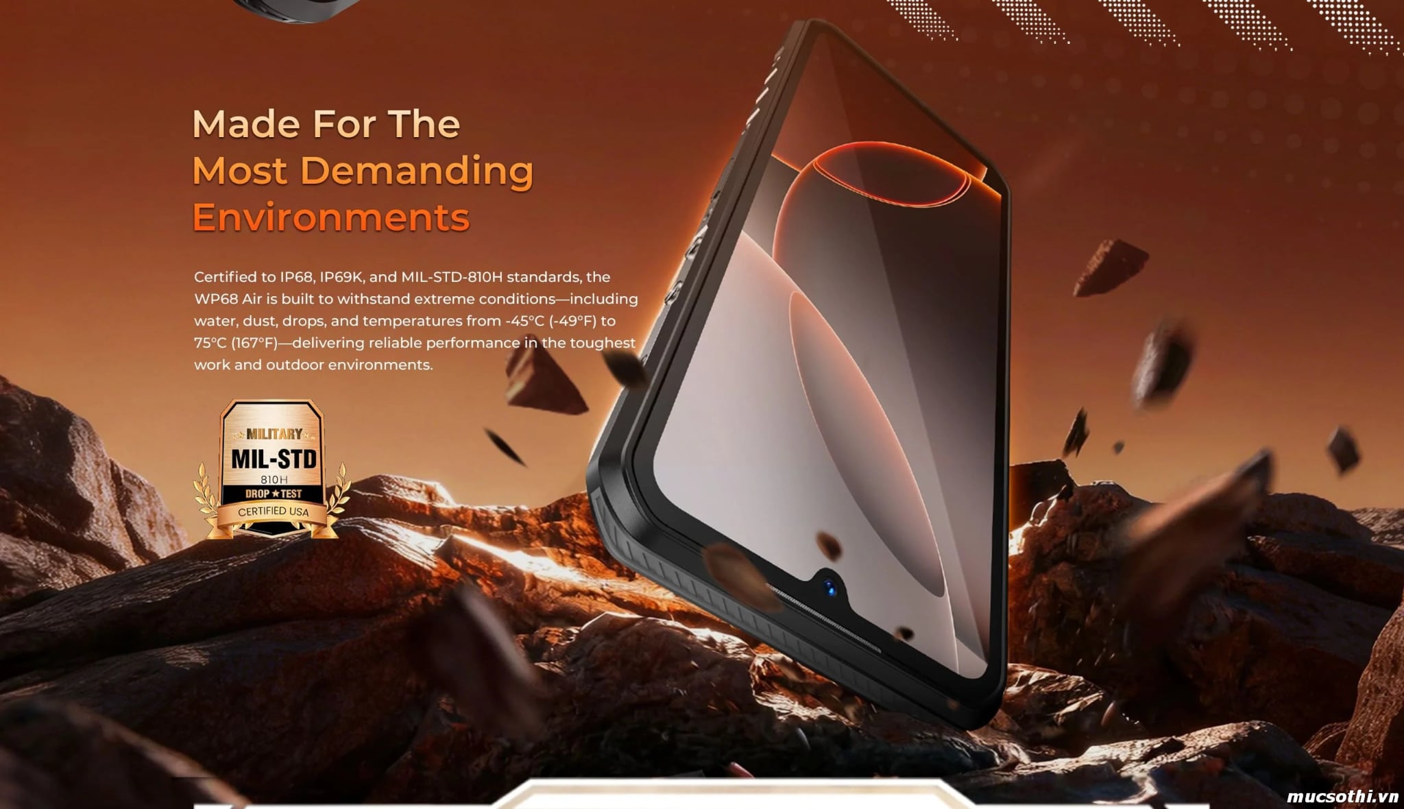 Mục sở thị giới thiệu smartphone WP68 Pro bền siêu mỏng pin khủng chính hãng Oukitel giá tốt - 09175.09195
