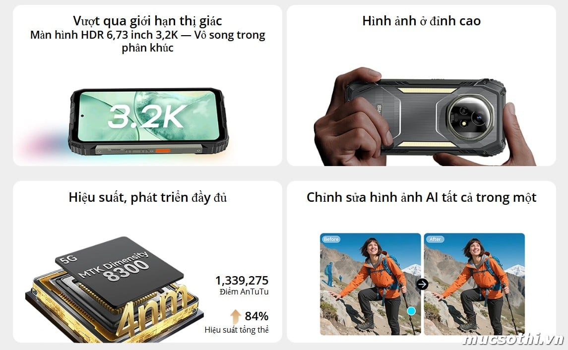 Smartphone Sờ To - Bán lẻ giá sỉ online giá tốt điện thoại Blackview Xplore 2 5G chính hãng - 09175.09195