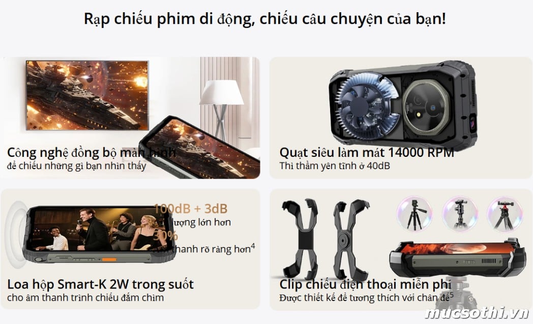 Smartphone Sờ To - Bán lẻ giá sỉ online giá tốt điện thoại máy chiếu Blackview Xplore2 Projector 5G chính hãng - 09175.09195